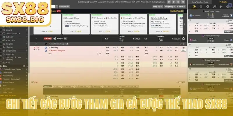Chi tiết các bước tham gia cá cược thể thao SX88